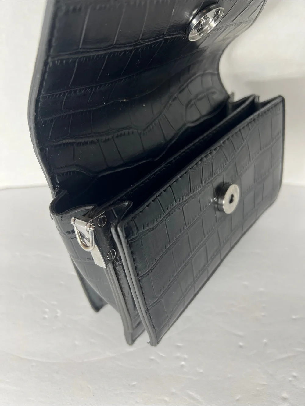 Sleek Black Crossbody Bag and Wallet Set